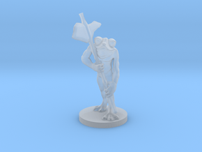 Frog Warrior for Dungeons and Dragons in Clear Ultra Fine Detail Plastic
