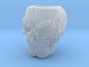 Obj Fixed Skullbead 3.0 6mm Hole in Clear Ultra Fine Detail Plastic