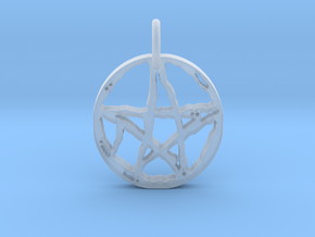 Rugged Pentacle 1 Keychain by Gabrielle in Tan Fine Detail Plastic