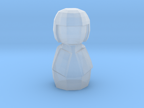 Kokeshi Low Poly  Style in Clear Ultra Fine Detail Plastic