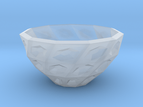 Twisted bowl in Clear Ultra Fine Detail Plastic
