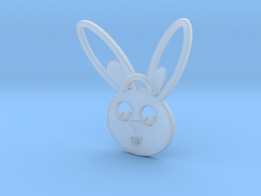 Rabbit pendant in Clear Ultra Fine Detail Plastic