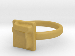 04 Dalet Ring in Tan Fine Detail Plastic