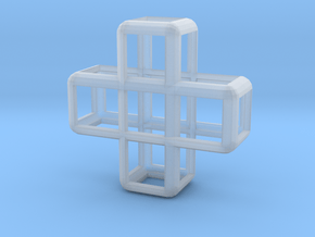Cross Blocks Pendant in Clear Ultra Fine Detail Plastic