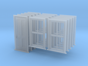 S Scale Bunkhouse Door And Windows 5 Sets in Clear Ultra Fine Detail Plastic