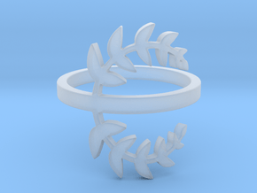 Laurel Leaves (Ring Size 4-11.5) in Clear Ultra Fine Detail Plastic