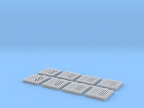 Storm Sewer Grates (HO Scale) in Clear Ultra Fine Detail Plastic