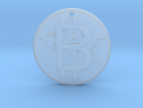 World Bitcoin Medal in Clear Ultra Fine Detail Plastic
