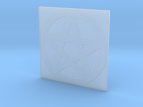 Grooved Pentacle Tile by ~M. in Tan Fine Detail Plastic