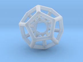 Double Dodecahedron in Clear Ultra Fine Detail Plastic