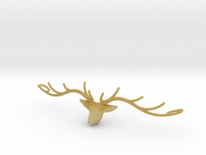 Deer head pendant in Tan Fine Detail Plastic