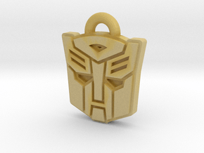 Autobot/Decepticon Flip Symbol in Tan Fine Detail Plastic