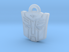 Autobot/Decepticon Flip Symbol in Clear Ultra Fine Detail Plastic