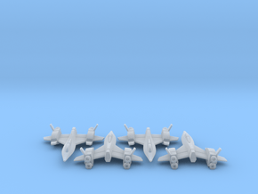 Space Fighter Type-A, 4-Pack in Clear Ultra Fine Detail Plastic