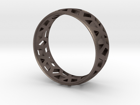 geometric ring 1 in Polished Bronzed Silver Steel