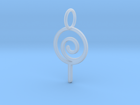 Lollipop Keychain in Clear Ultra Fine Detail Plastic