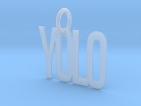 YOLO Keychain in Tan Fine Detail Plastic