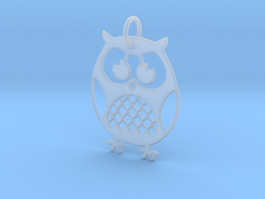 OWL Keychain in Clear Ultra Fine Detail Plastic