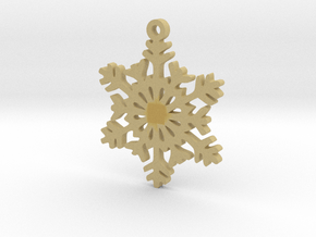 Snow Crystal Earring in Tan Fine Detail Plastic