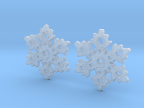 Snowflake Earring Dangles (pair) in Tan Fine Detail Plastic