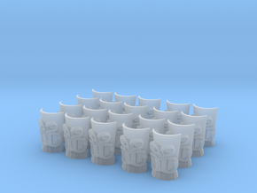Smooth Tiki Heads in Clear Ultra Fine Detail Plastic