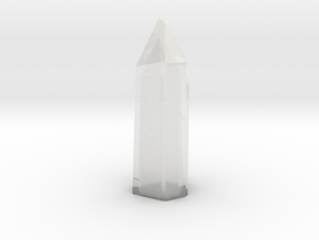 Crystal point 01 (hollow) in Clear Ultra Fine Detail Plastic