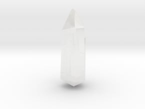 Crystal point 03 (double point) in Clear Ultra Fine Detail Plastic