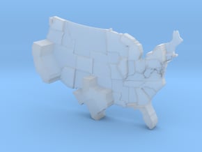 USA by Electoral Votes in Tan Fine Detail Plastic