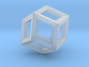 1.84cm-Rhombic Dodecahedron(Leonardo-style model) in Clear Ultra Fine Detail Plastic