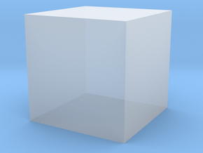 1cc Cube in Clear Ultra Fine Detail Plastic