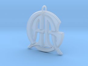 Monogram Initials AAG Cipher in Clear Ultra Fine Detail Plastic