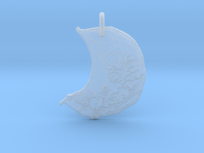 Floral Waxing Crescent Moon by Gabrielle in Clear Ultra Fine Detail Plastic