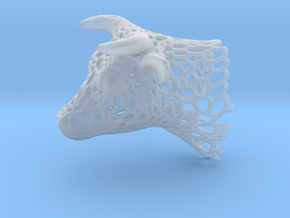 Voronoi Cow's Head in Clear Ultra Fine Detail Plastic