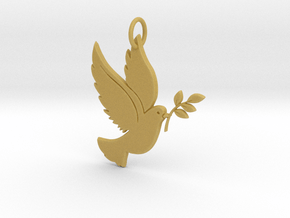 The Bird of Peace Keychain in Tan Fine Detail Plastic