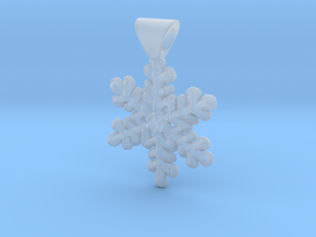 Snowflake Pendant in Clear Ultra Fine Detail Plastic