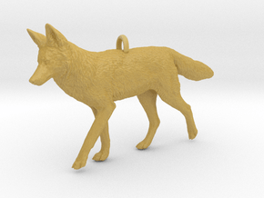 Coyote Ornament in Tan Fine Detail Plastic