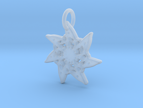 Seven-Pointed Snowflake in Clear Ultra Fine Detail Plastic