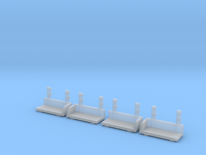1/64 S-scale Whitcomb 65 Ton Loco Footboards in Clear Ultra Fine Detail Plastic