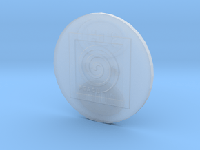 Peace Spiral B2 Button in Clear Ultra Fine Detail Plastic