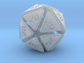 The D20 of Evil in Clear Ultra Fine Detail Plastic