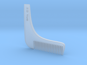 Beard Comb in Clear Ultra Fine Detail Plastic