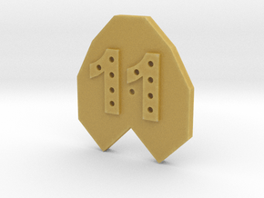 11-hole Number 11 11 Sided Shape in Tan Fine Detail Plastic