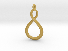 Mobius pendant for alumide  in Tan Fine Detail Plastic