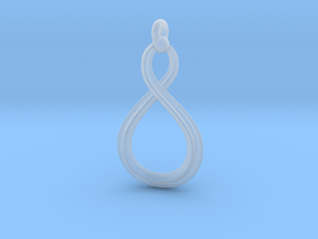 Mobius pendant for alumide  in Clear Ultra Fine Detail Plastic