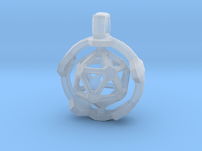 Icosahedron in Clear Ultra Fine Detail Plastic