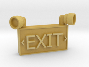 1/10 SCALE EXIT SIGN FOR GARAGE in Tan Fine Detail Plastic