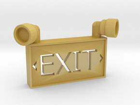 1/10 SCALE EXIT SIGN OPEN BACK in Tan Fine Detail Plastic