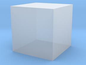 a cube of one cubic centimeter in Clear Ultra Fine Detail Plastic