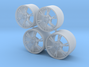 Set Wheels 6 Sporz² for Aoshima Aventador in Clear Ultra Fine Detail Plastic