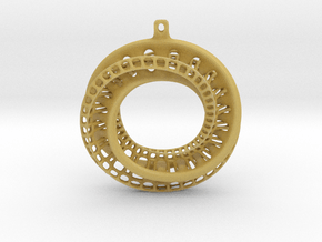 Moebius Pendant/Keychain in Tan Fine Detail Plastic